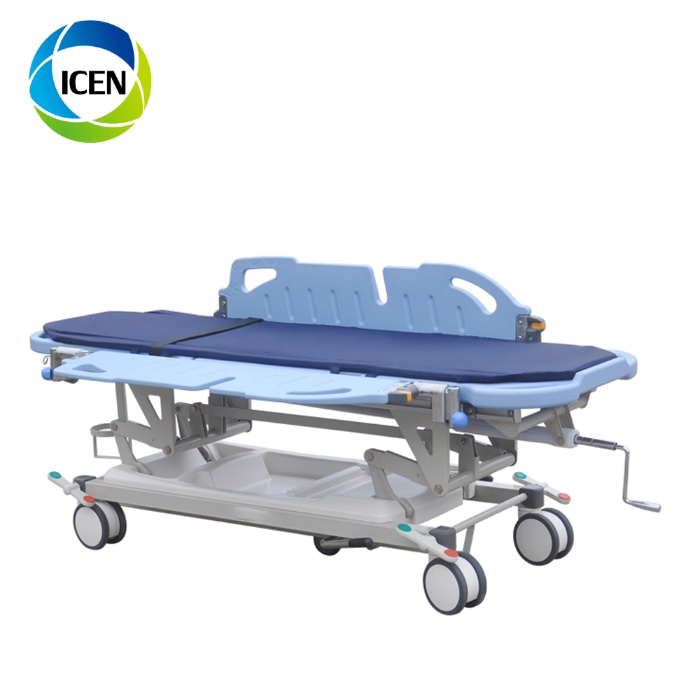 in-R800b Guangzhou Aluminum Alloy Manual Patient Transfer Vehicle Stretcher Cart