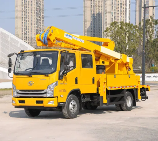 Aichi Official 15m Truck Mounted Insulated Aerial Work Platform Articulated FRP Boom