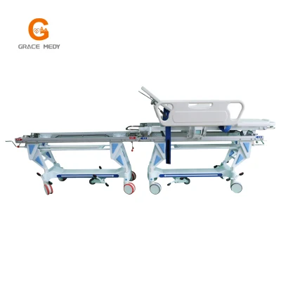 Hospital Equipment Lifting Hydraulic Operating Room Transfer System Transfer Stretcher Bed Transport Cart